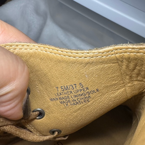 Lucky Brand Hartley Brown Suede Lace-Up Peep-Toe Ankle Boots Size 7.5. - Picture 10 of 10